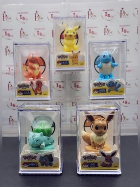 Pokémon Mini Figure Set — Pikachu, Charmander, Squirtle, Bulbasaur, Eevee